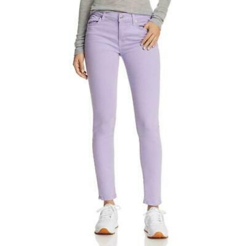 Seven7 Light Purple Skinny Ankle Mid-rise Jeans